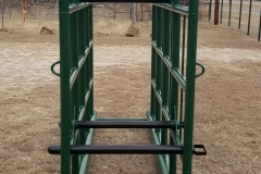 Cattle holding chute.